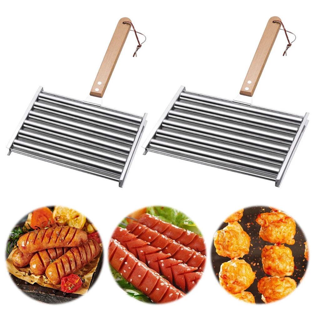 Stainless Steel Hotdog Grill Roller
